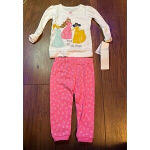 girls long sleeve 9 month nwt carters princess pj pajama set pink cotton